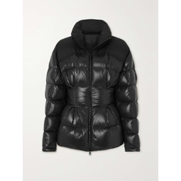 MONCLER Appliqued quilted padded glossed-shell down jacket