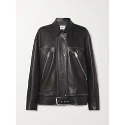 KHAITE Herman belted leather jacket