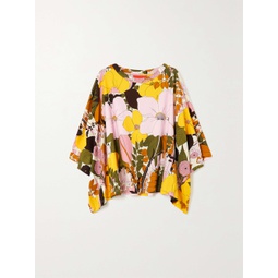 LA DOUBLEJ Meditation floral-print cotton blouse