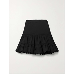 CHARO RUIZ Argy picot-trimmed cotton-blend mini skirt