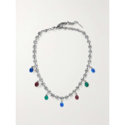 ALESSANDRA RICH Silver-tone crystal necklace