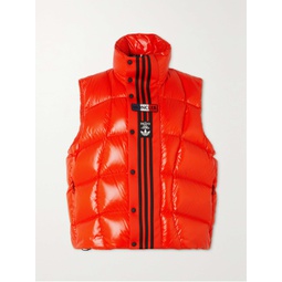 MONCLER GENIUS + adidas Originals Bozon quilted jersey-trimmed glossed-shell down vest