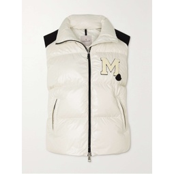 MONCLER Oder canvas-trimmed quilted recycled-shell down vest