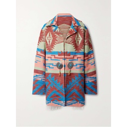 FORTELA Faryn fringed embellished cotton-jacquard jacket