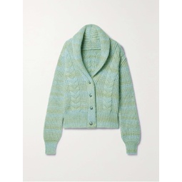 FORTELA Lexi embellished cable-knit alpaca and cotton-blend cardigan