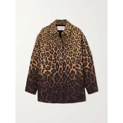 VALENTINO GARAVANI Leopard-print wool and silk-blend shirt