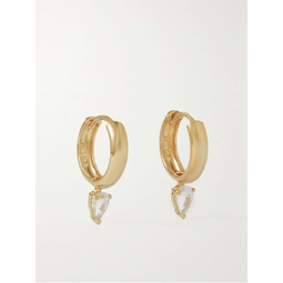 LOREN STEWART Angelo 14-karat gold sapphire hoop earrings