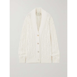 PURDEY Cable-knit cotton cardigan