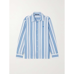 ACNE STUDIOS + NET SUSTAIN striped organic cotton-poplin shirt