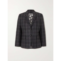 THOM BROWNE Checked wool and cashmere-blend blazer