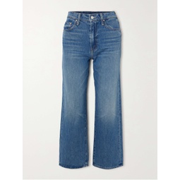 MOTHER + NET SUSTAIN + Bowie The Rambler Zip cropped embellished straight-leg jeans