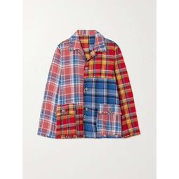 FORTELA Alicia embellished checked cotton-flannel shirt