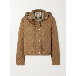 BURBERRY Grosgrain-trimmed quilted shell jacket
