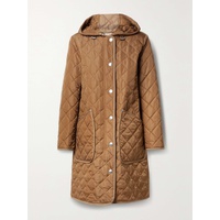BURBERRY Hooded quilted padded shell coat