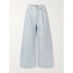 MOTHER + NET SUSTAIN SNACKS! pleated high-rise wide-leg jeans