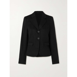 ACNE STUDIOS Wool-blend crepe and ribbed-knit blazer