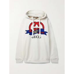 GUCCI Printed cotton-jersey hoodie