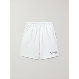 SPORTY & RICH Printed cotton-jersey shorts