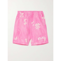 SPORTY & RICH Wellness Ivy printed tie-dyed cotton-jersey shorts