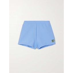 SPORTY & RICH + Lacoste appliqued stretch-twill shorts
