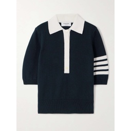 THOM BROWNE Hector striped intarsia cotton polo shirt