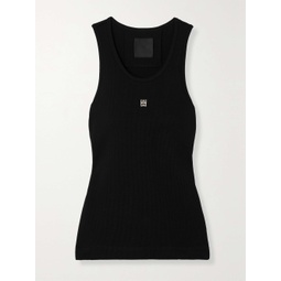 GIVENCHY Embellished ribbed stretch-cotton tank