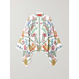 LA DOUBLEJ Floral-print silk-twill blouse
