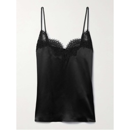 CO Corded lace-trimmed silk-satin camisole