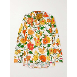 STELLA MCCARTNEY + NET SUSTAIN floral-print twill shirt