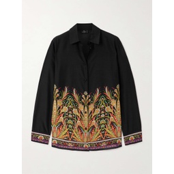 ETRO Printed cotton and silk-blend shirt