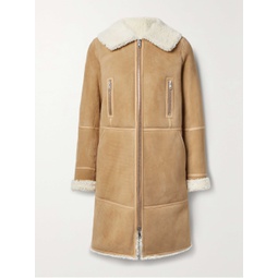 YVES SALOMON Leather-trimmed shearling coat