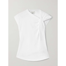 ISABEL MARANT Nayda knotted cotton-jersey top