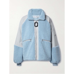 JW ANDERSON Oversized paneled shell and cotton-blend fleece jacket