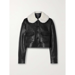 PROENZA SCHOULER Judd cropped shearling-trimmed leather jacket
