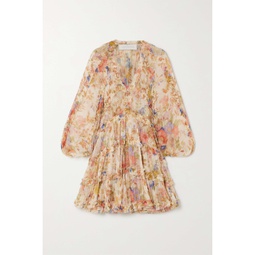 ZIMMERMANN + NET SUSTAIN August ruffled tiered gathered floral-print crepon mini dress