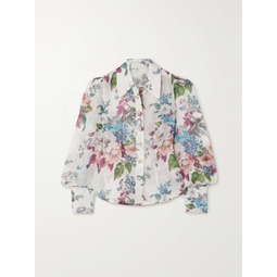ZIMMERMANN Matchmaker floral-print linen and silk-blend shirt