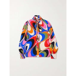 PUCCI Pussy-bow printed crepe blouse