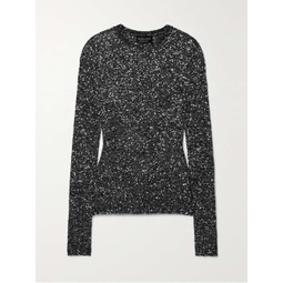 BALENCIAGA Sequined stretch-knit sweater