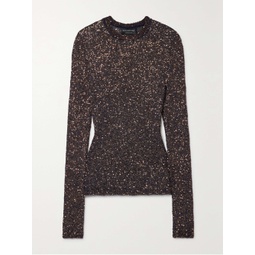 BALENCIAGA Sequined stretch-knit sweater