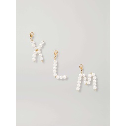 TIMELESS PEARLY Letter gold-tone pearl pendant