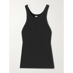 TOTEME + NET SUSTAIN Curved ribbed stretch organic cotton-jersey tank