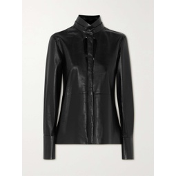 GIVENCHY Cutout leather blouse