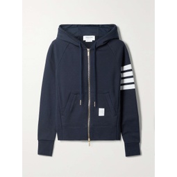 THOM BROWNE Striped cotton-jersey hoodie