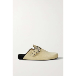 ISABEL MARANT Mirvin buckled suede slippers