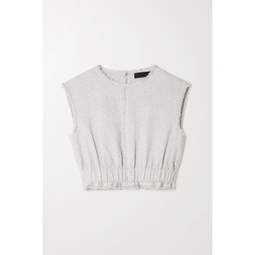 PROENZA SCHOULER Cropped cotton-blend tweed top