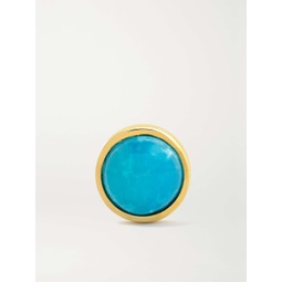 MARIA TASH 4mm 14-karat gold turquoise earring