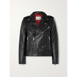 DEADWOOD + NET SUSTAIN River leather biker jacket