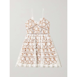SELF-PORTRAIT Guipure lace mini dress