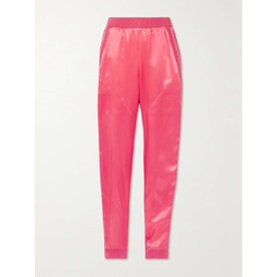 TOM FORD Ribbed silk-satin tapered pants