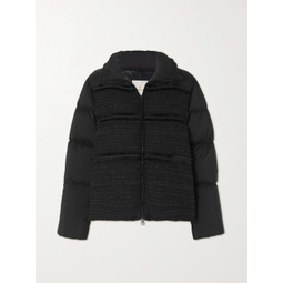 MONCLER Aucun quilted tweed-lame and shell down jacket